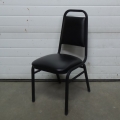 Black Metal and Vinyl Guest Side Chair